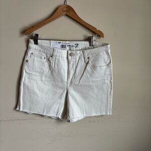 Seven7 Women's Crisp White Denim Shorts